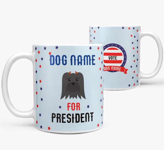 Personalized Vote {dogsName} for President Mug